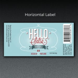 custom print horizontal label