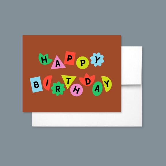 Happy Birthday Card - Shapes